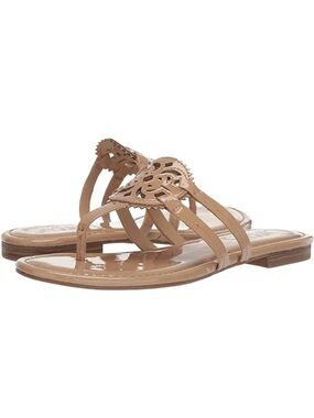 Circus by Sam Edelman Canyon Flat Sandals Almond Patent US Size 8